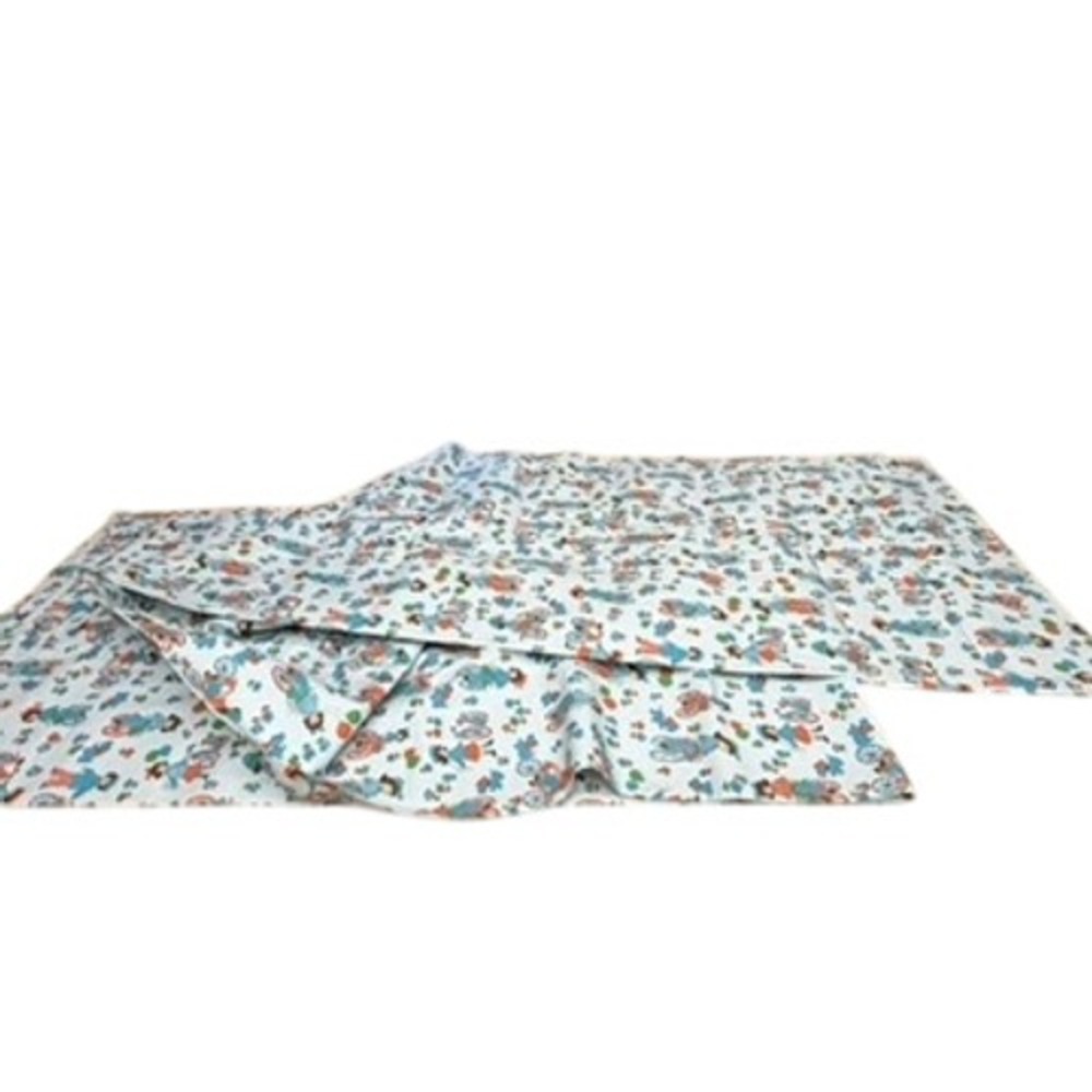 Vintage Childrens Fabric Material‎ Kids on Bikes Heavy 4 yards Total 36" Wide